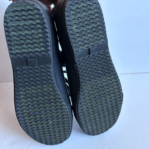 New London Fog 9 Womens Buckie Rain Boots Blue Low Rubber Tie - Picture 5 of 6